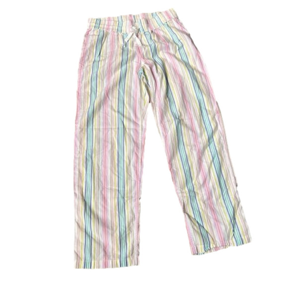 Gap Body Light Colour Yellow, Blue, Purple, Orange Striped Pyjama Pants Size Sm - Picture 1 of 4